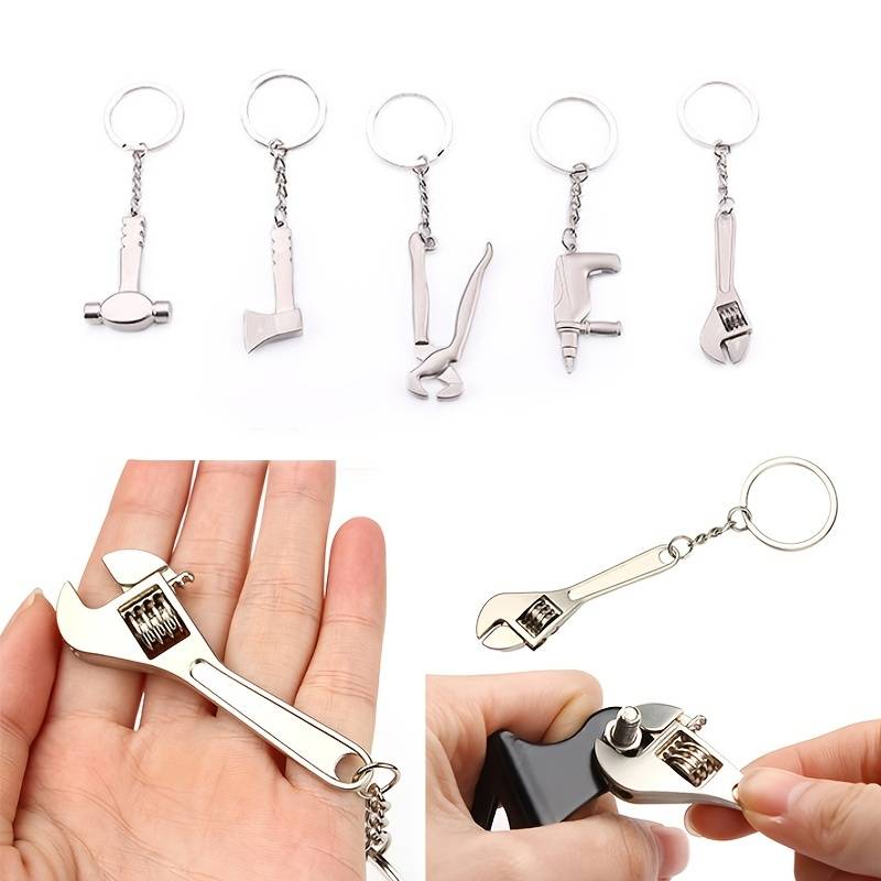 Mini Wrench Tool Car Key Ring, Spanner Keyring Pendant, Keychain Creative Mini Adjustable Wrench Key Chain Spanner Car Keychain,Bag Accessories,Temu